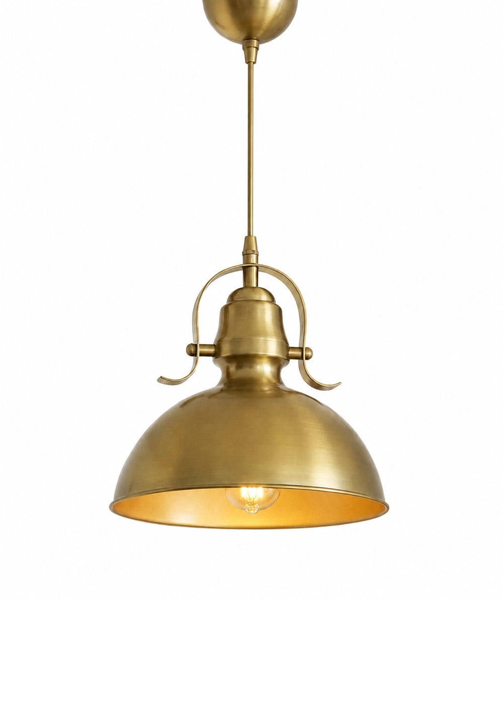 Metal Sıvama Forge Sarkıt Avize – Eskitme Gold Metal Başlıklı Avize