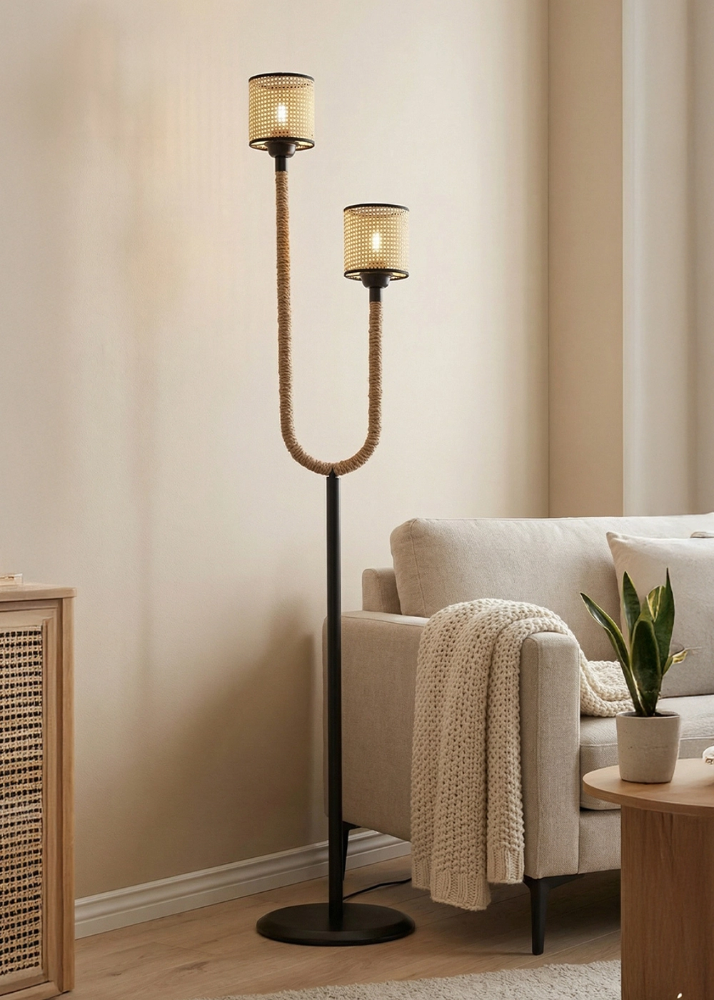 Palmera İkili Halat Detaylı Lambader