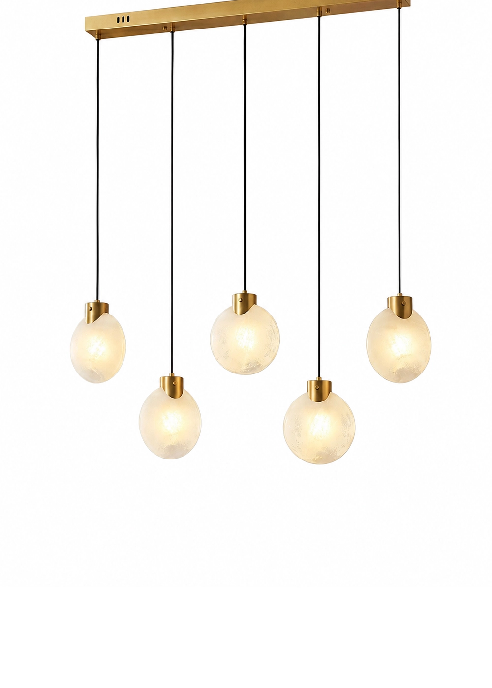 Fiora 5’li Sıralı Avize – Midye Camlı Modern Avize