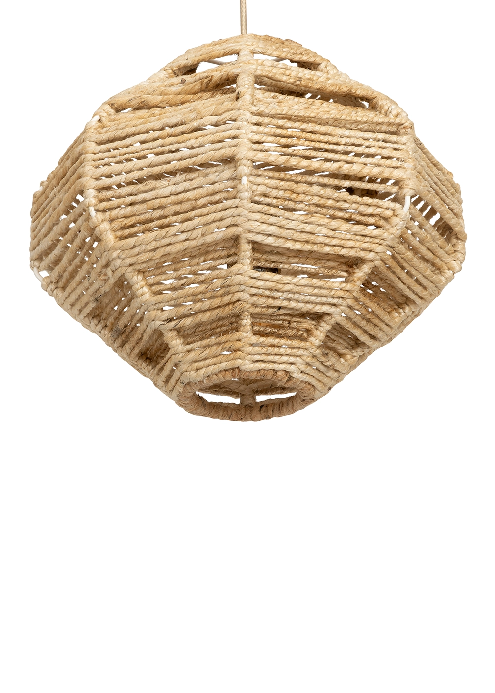 Tavan Aydınlatması Jüt Fildişi Naturel | 35 cm x 35 cm x 30 cm II