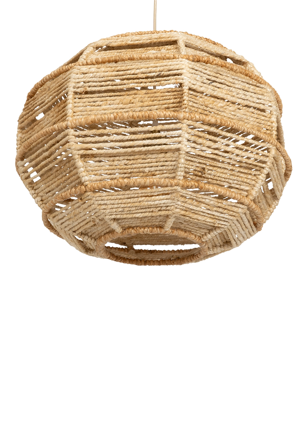 Tavan Aydınlatması Jüt Fildişi Naturel | 50 cm x 50 cm x 45 cm