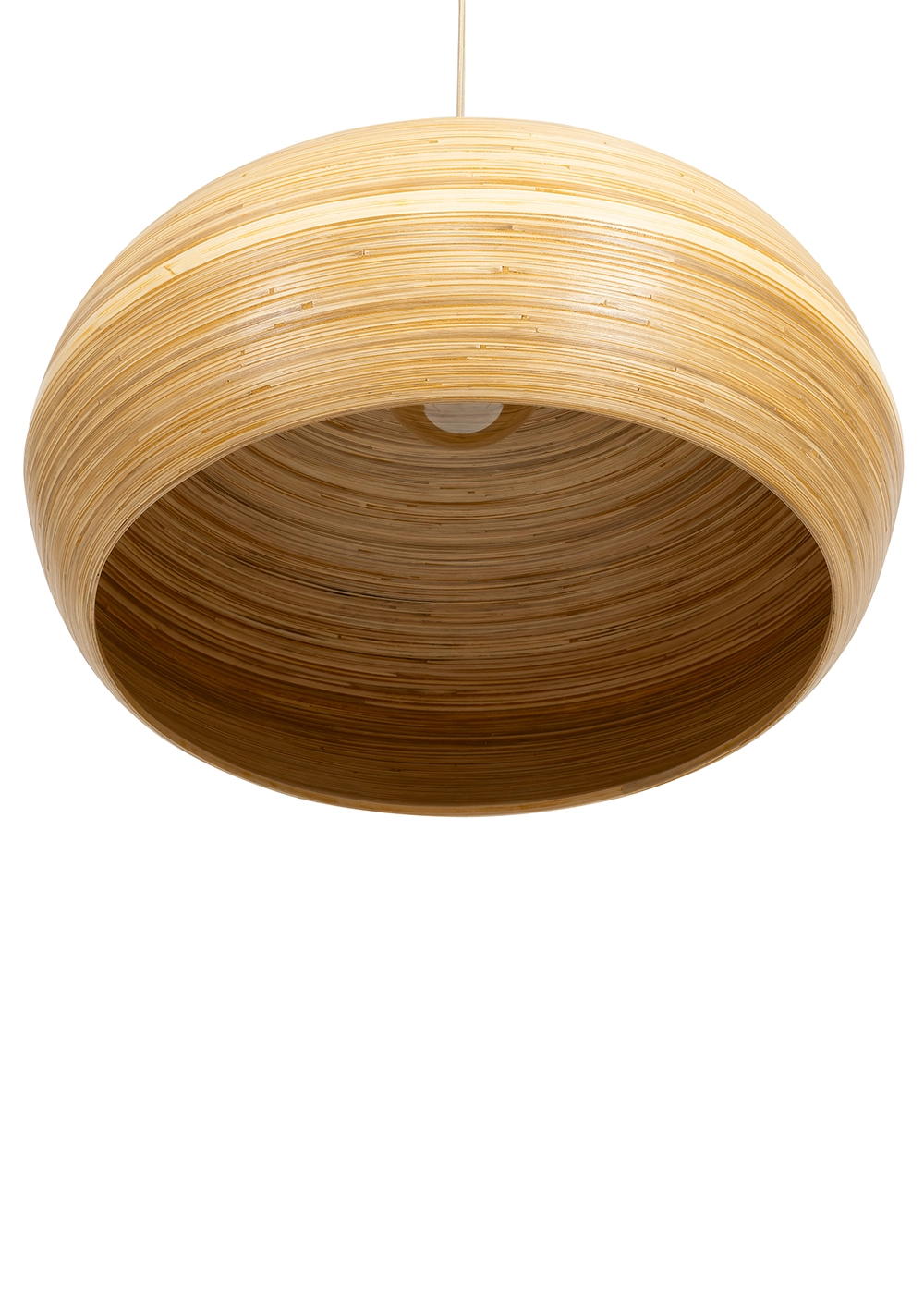 Bambu Tavan Aydınlatması Curve Form 60cm