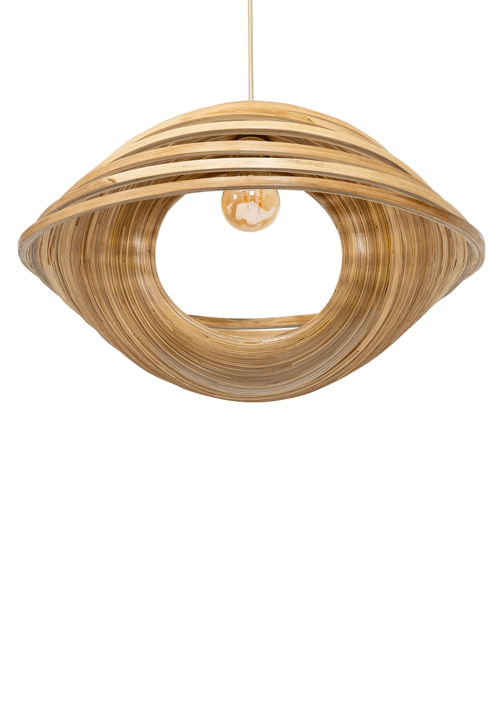 Bambu Tavan Aydınlatması Hazeran Form 50cm