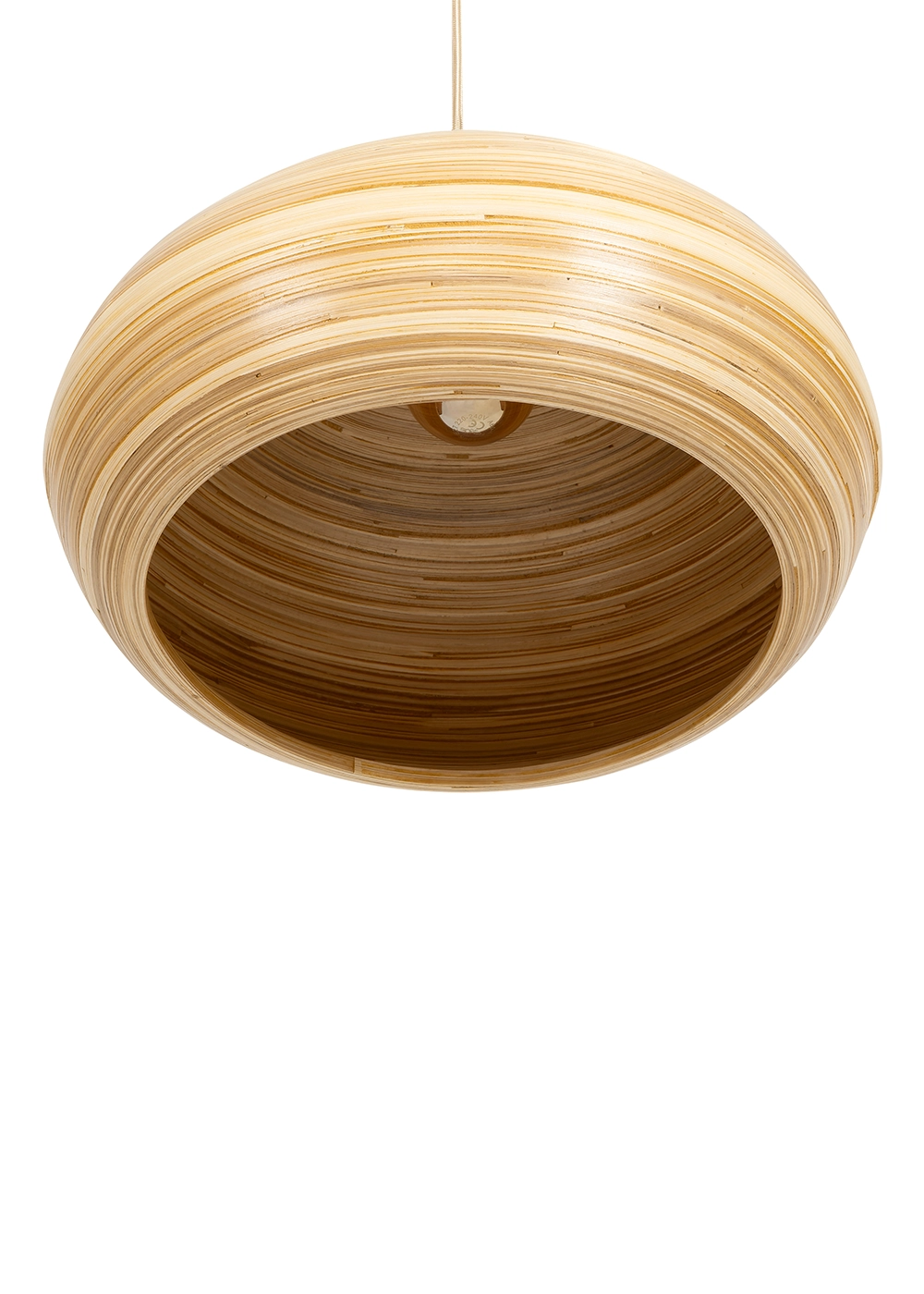 Bambu Tavan Aydınlatması Curve Form 35cm