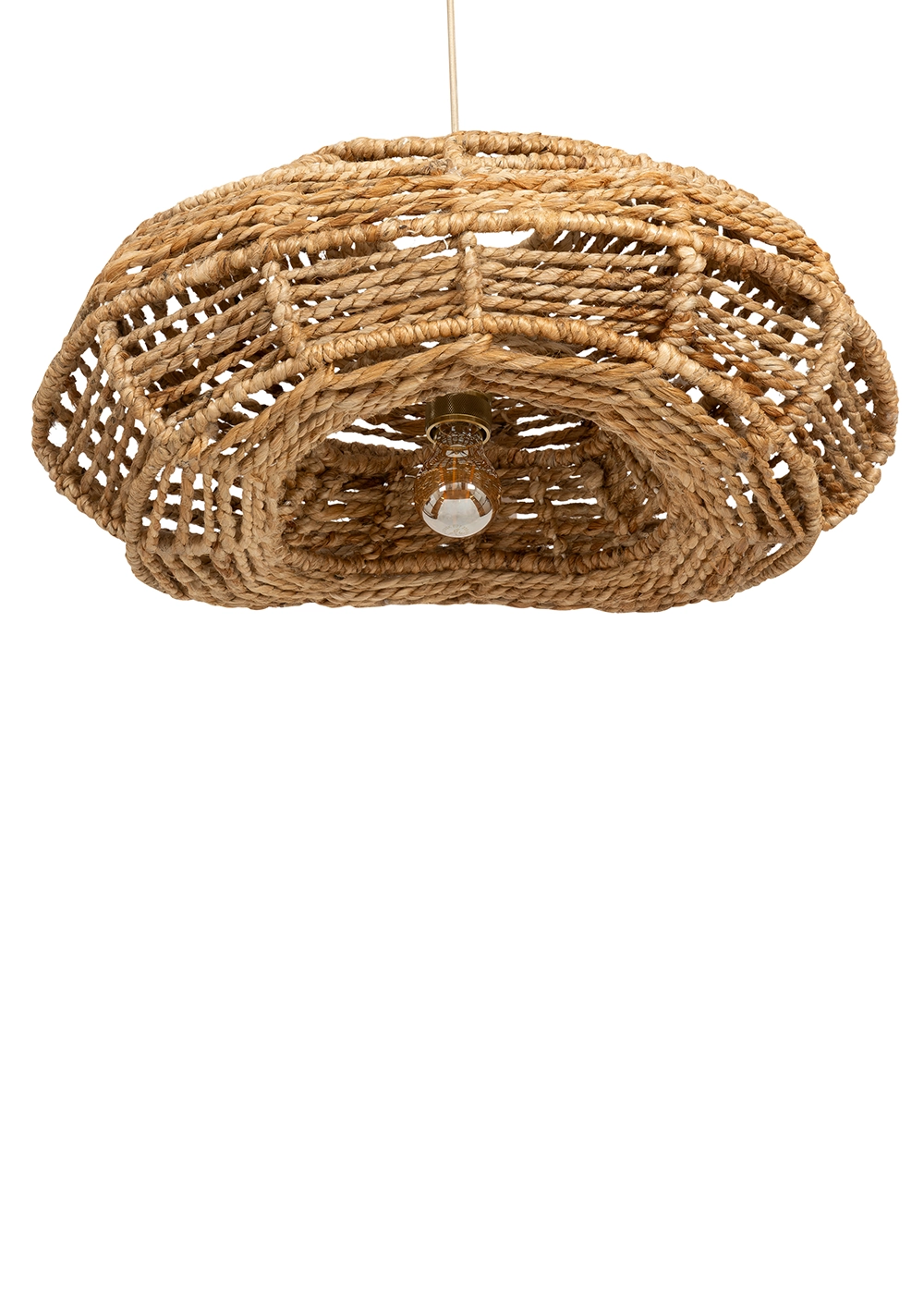 Tavan Aydınlatması Jüt Naturel Fildişi | 60 cm x 45 cm x 26 cm