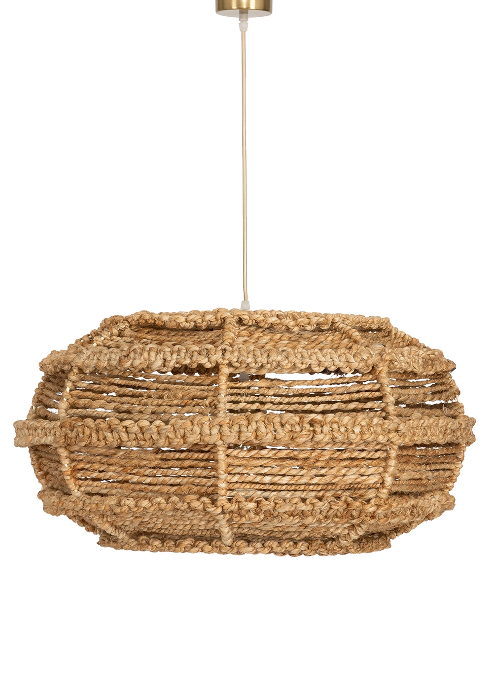 Tavan Aydınlatması Jüt Naturel | 60 cm x 60 cm x 30cm