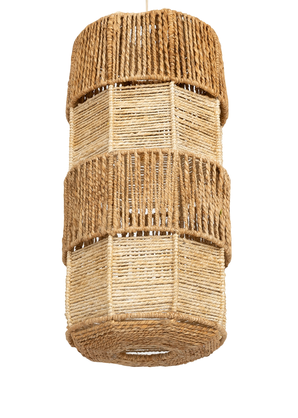 Tavan Aydınlatması Jüt Naturel Fildişi | 38 cm x 38 cm x 85 cm