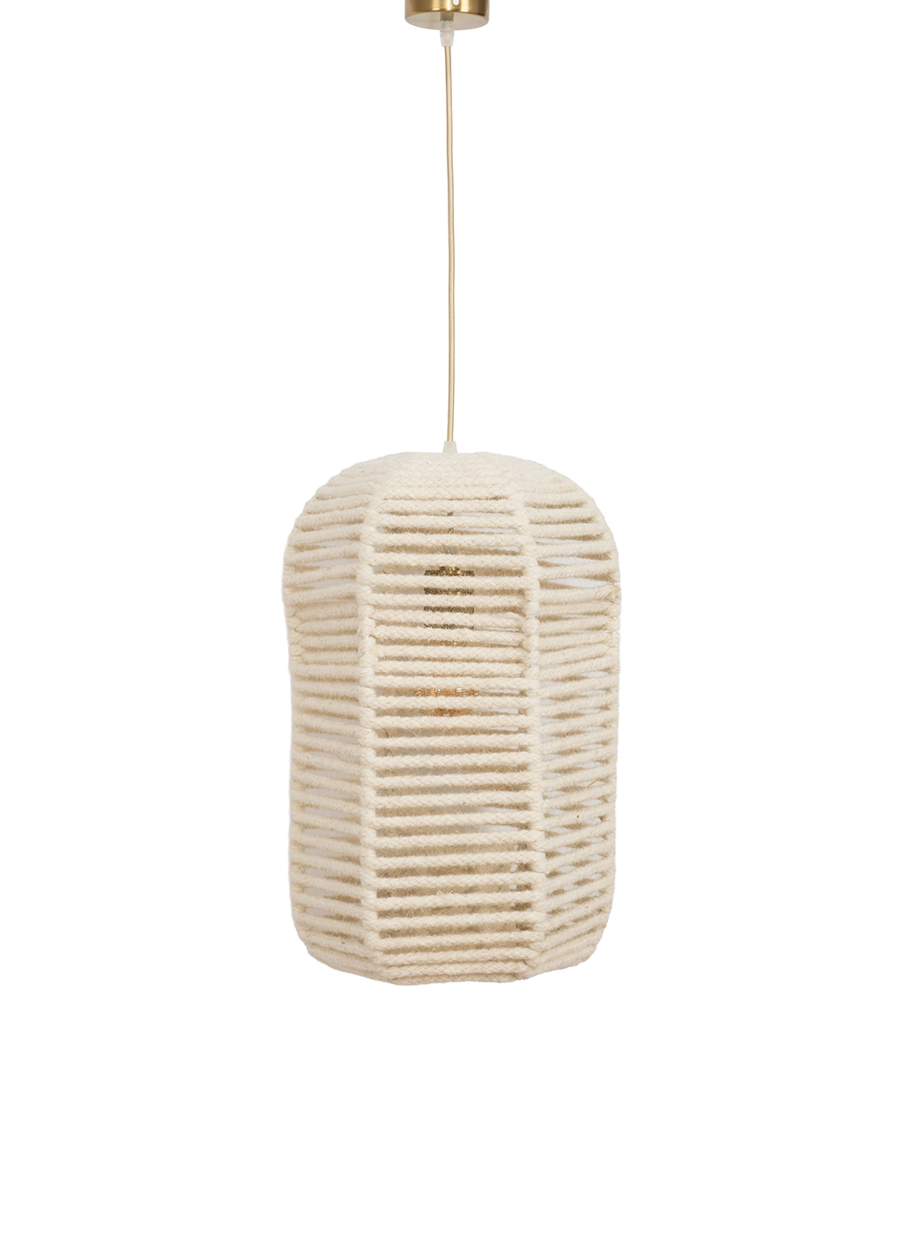 Tavan Aydınlatması Jüt Fildişi Naturel | 30 cm x 30 cm x 45 cm