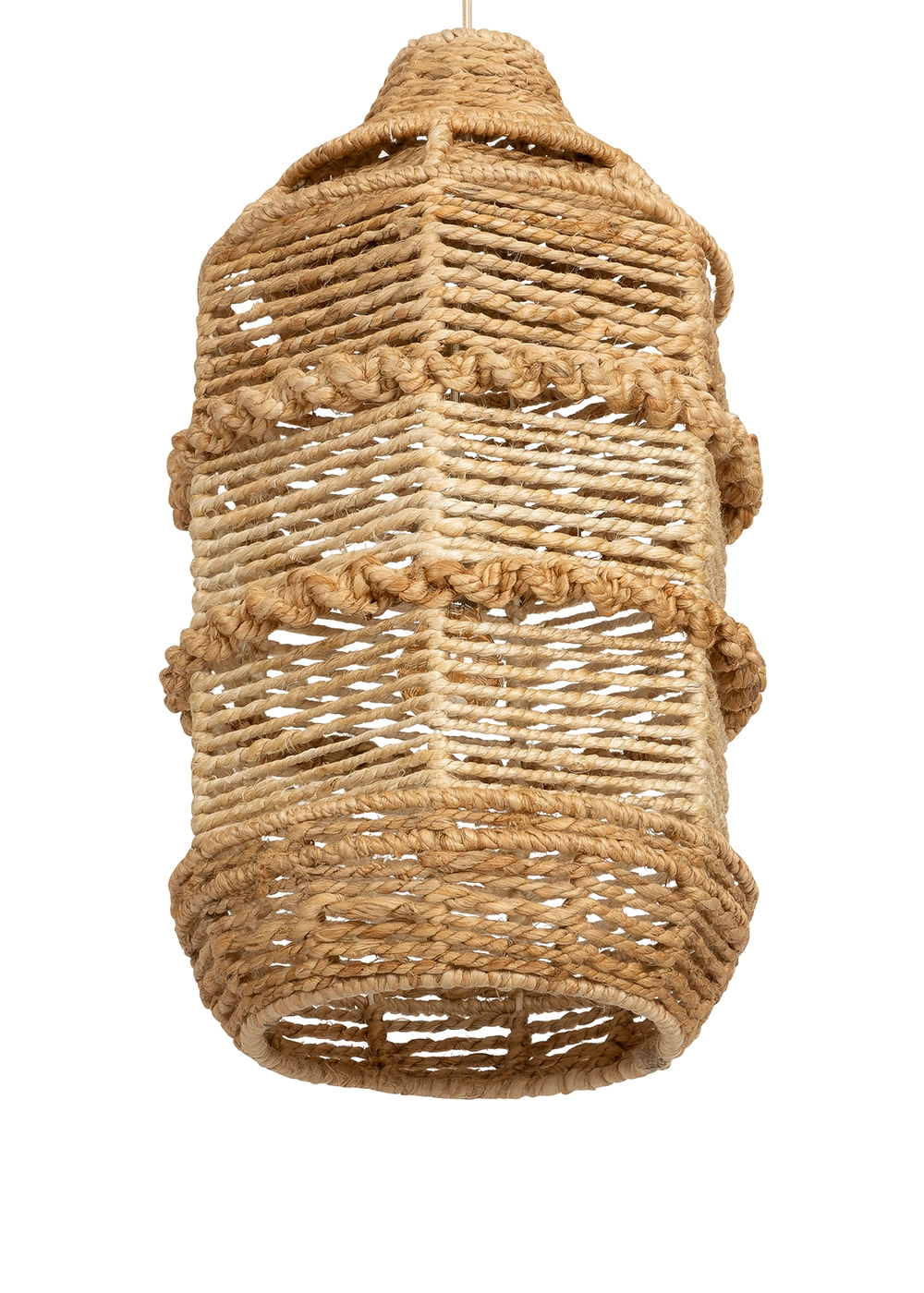 Tavan Aydınlatması Jüt Fildişi Naturel | 30 cm x 30 cm x 60 cm