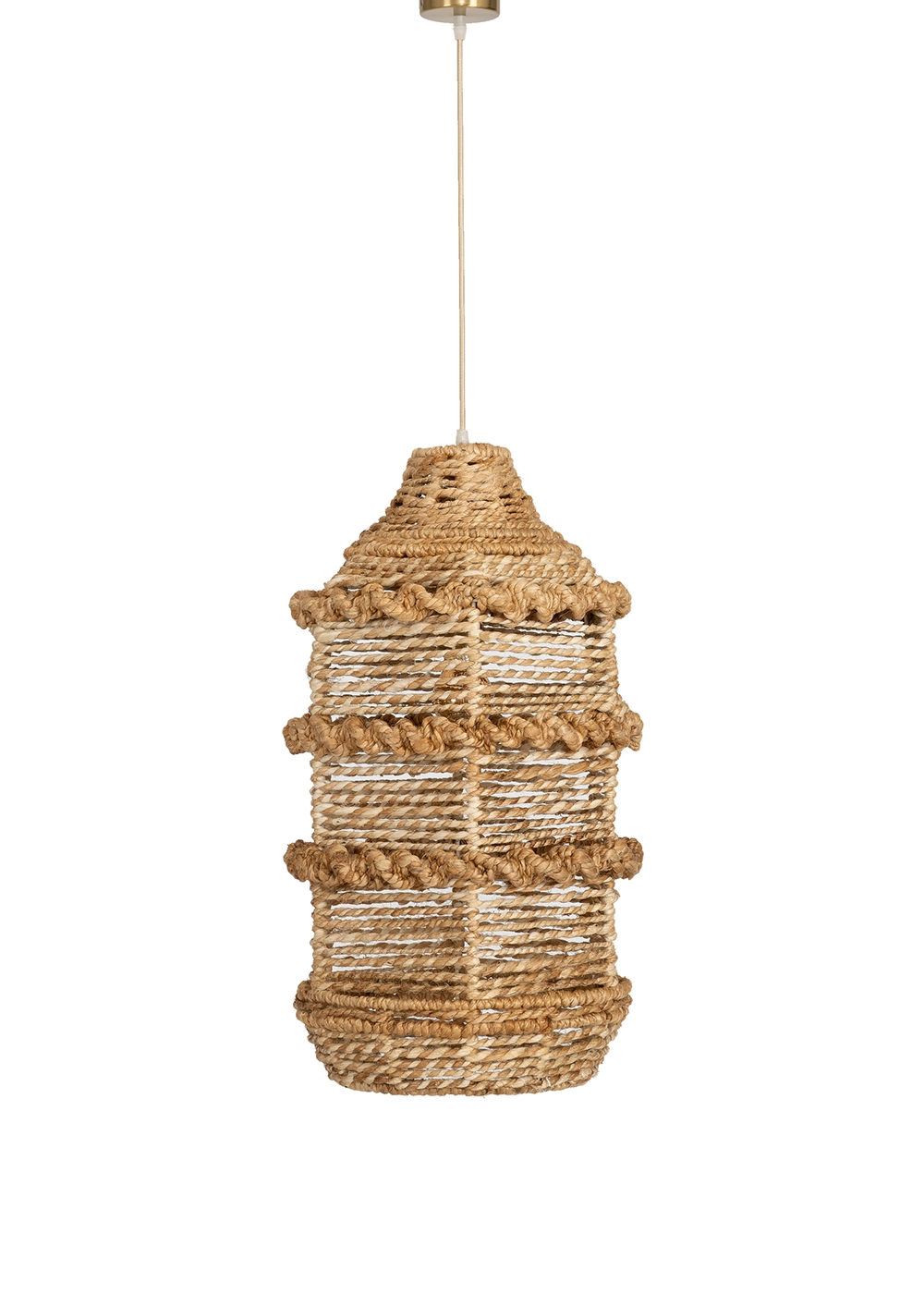 Tavan Aydınlatması Jüt Naturel Fildişi | 30 cm x 30 cm x 60 cm II