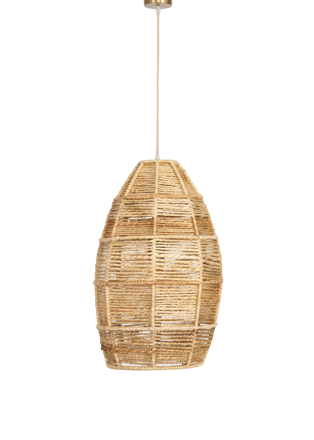 Tavan Aydınlatması Jüt Fildişi Naturel | 35 cm x 35 cm x 55 cm
