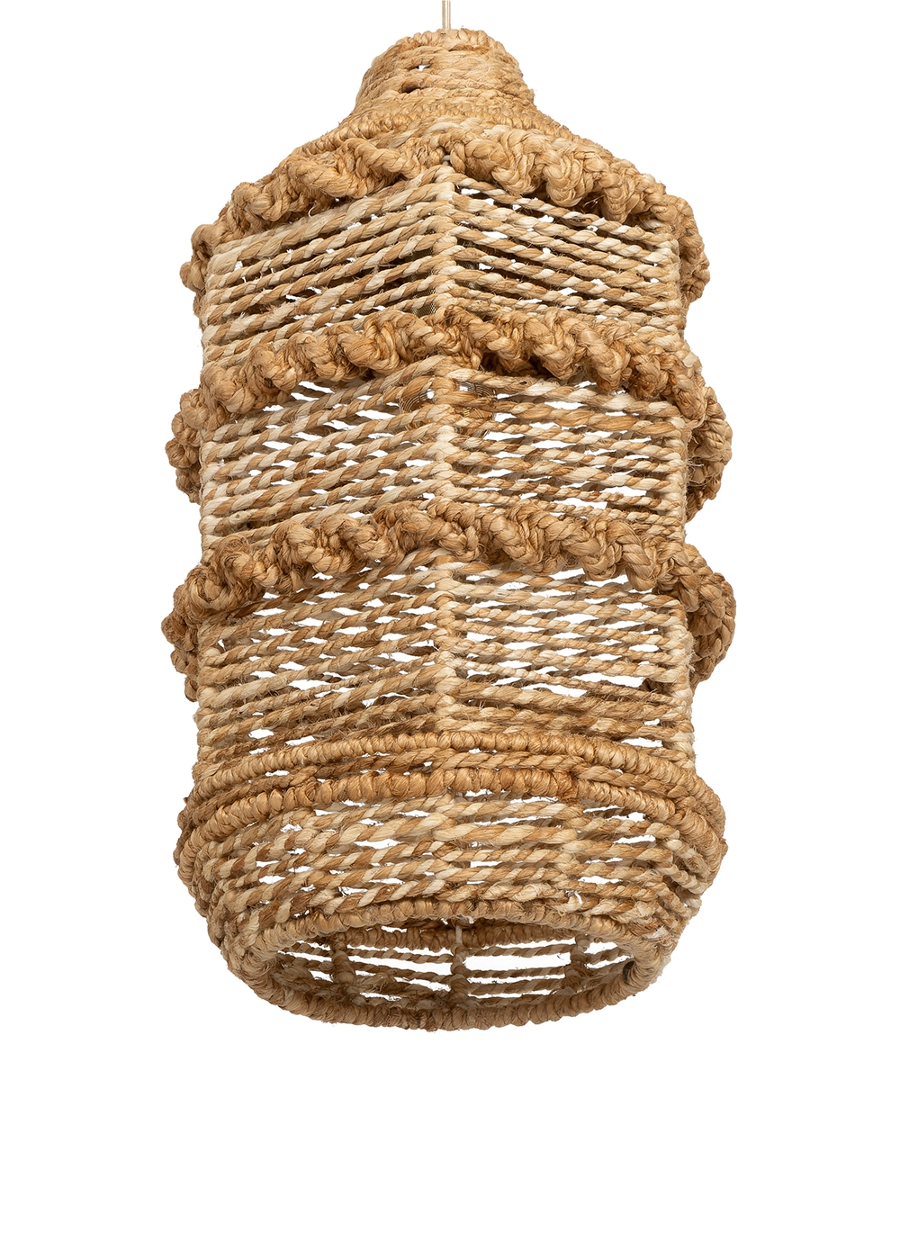 Tavan Aydınlatması Jüt Naturel Fildişi | 30 cm x 30 cm x 60 cm II