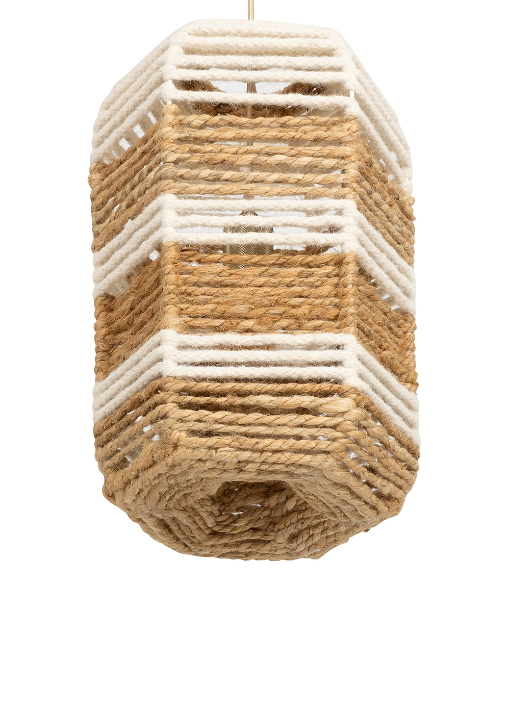 Tavan Aydınlatması Jüt Fildişi Naturel | 28 cm x 28 cm x 45 cm