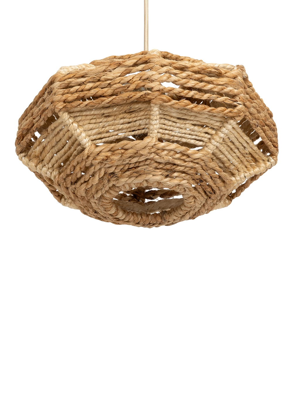 Tavan Aydınlatması Jüt Fildişi Naturel | 31 cm x 31 cm x 17 cm