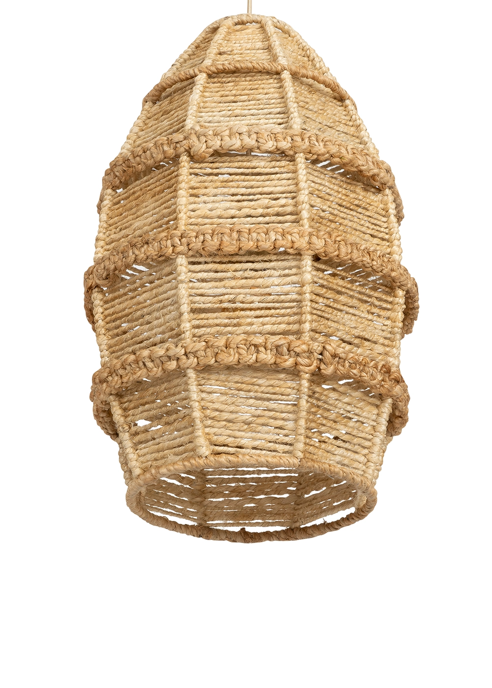 Tavan Aydınlatması Jüt Fildişi Naturel | 38 cm x 38 cm x 57 cm