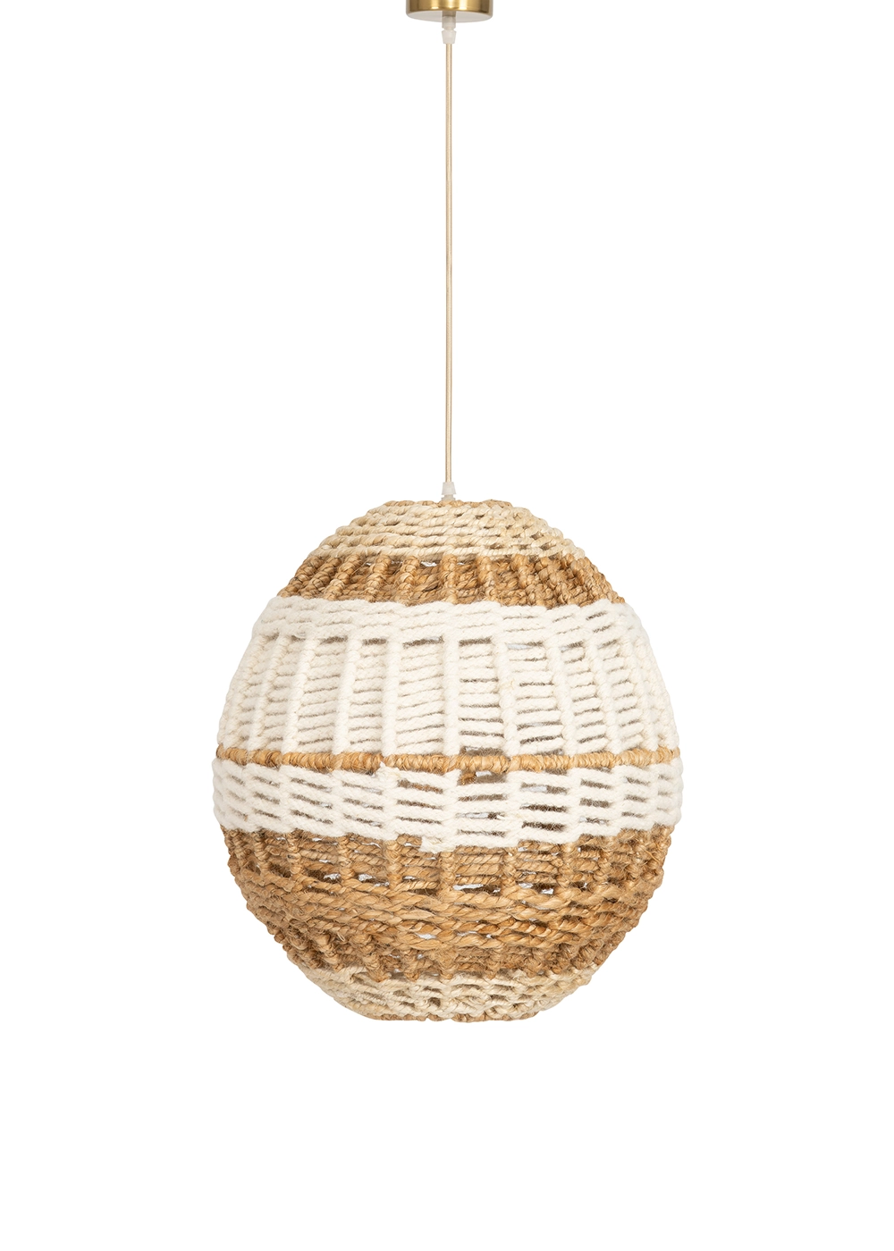Tavan Aydınlatması Jüt Fildişi Naturel | 40 cm x 40 cm x 45 cm II