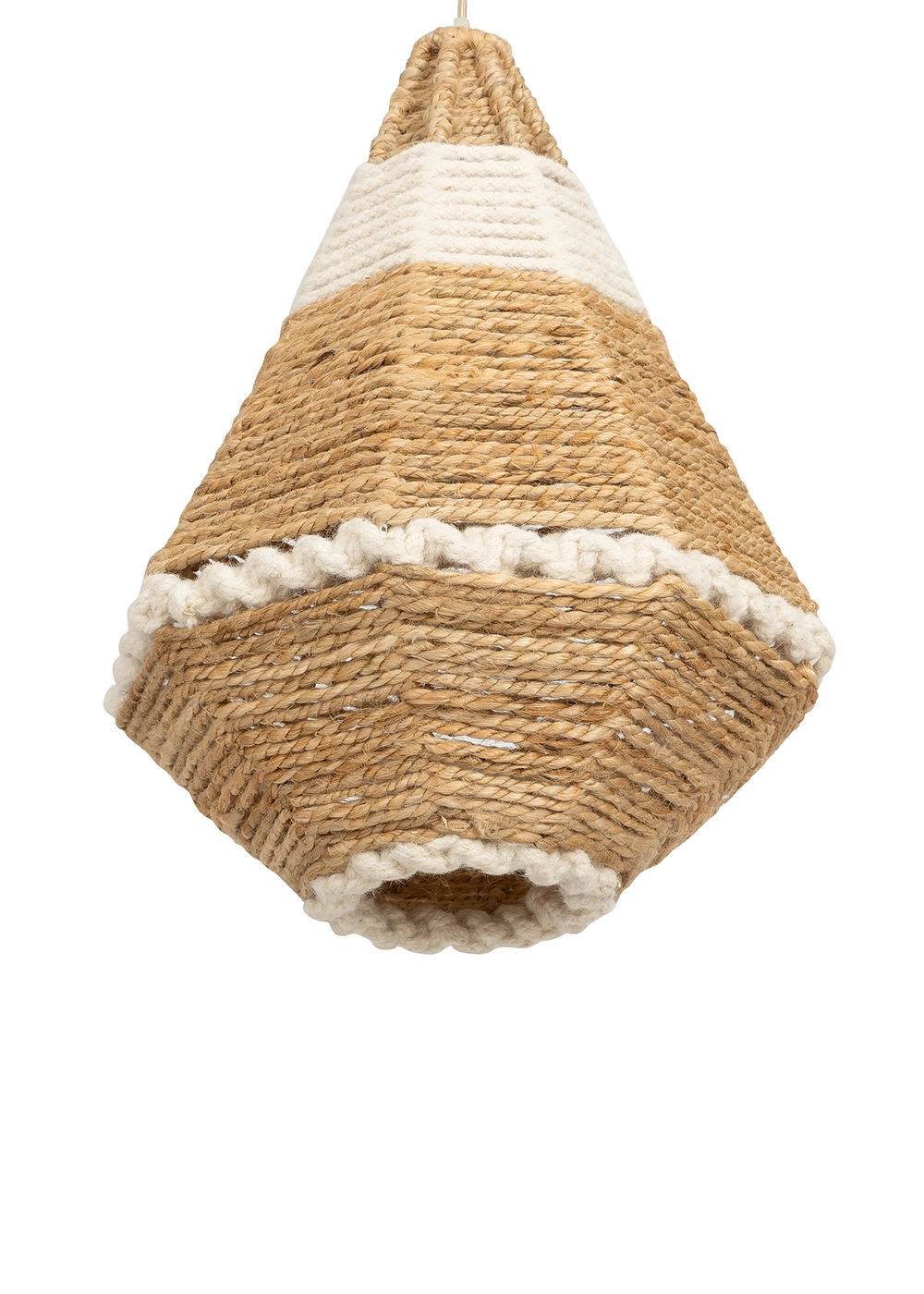 Tavan Aydınlatması Jüt Naturel Fildişi | 40 cm x 40 cm x 55 cm