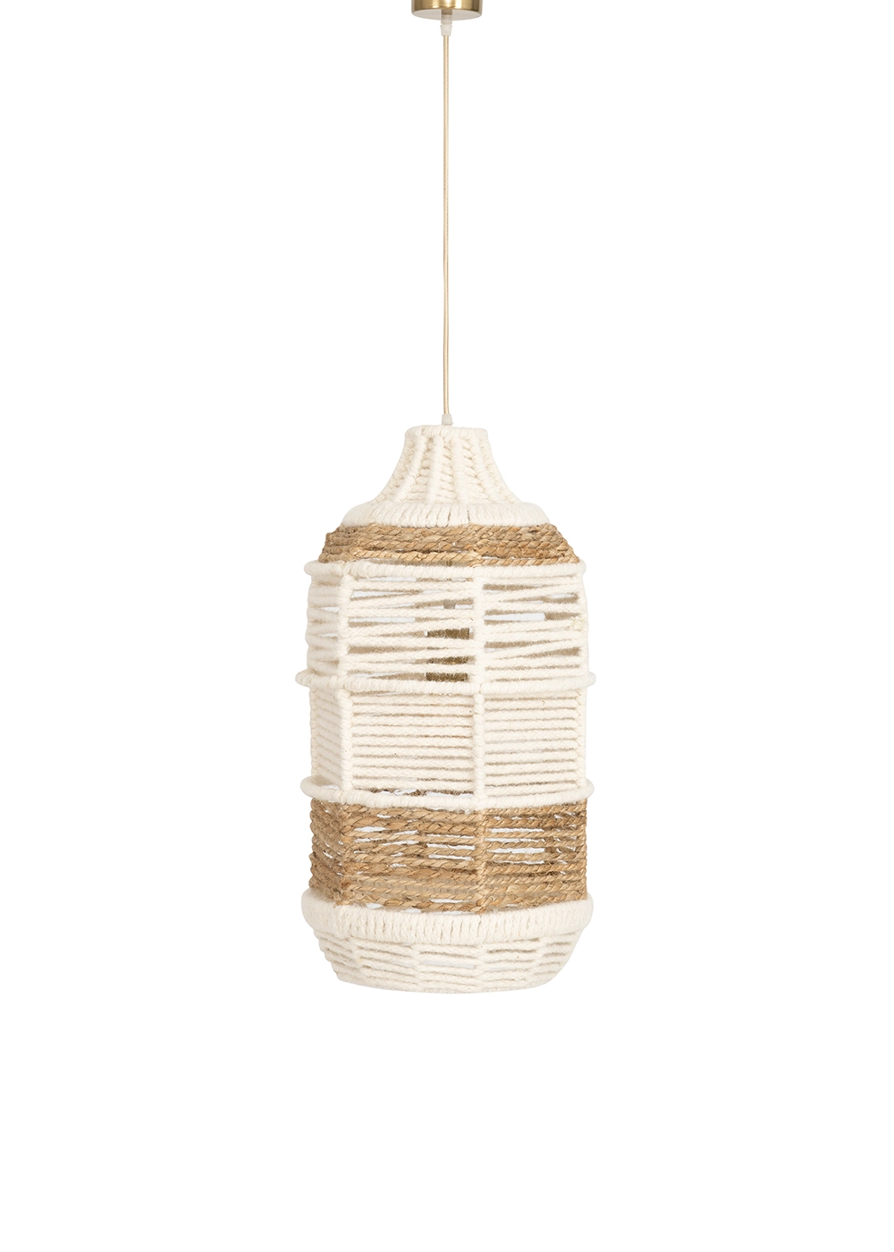 Tavan Aydınlatması Jüt Fildişi Naturel | 33 cm x 33 cm x 59 cm II