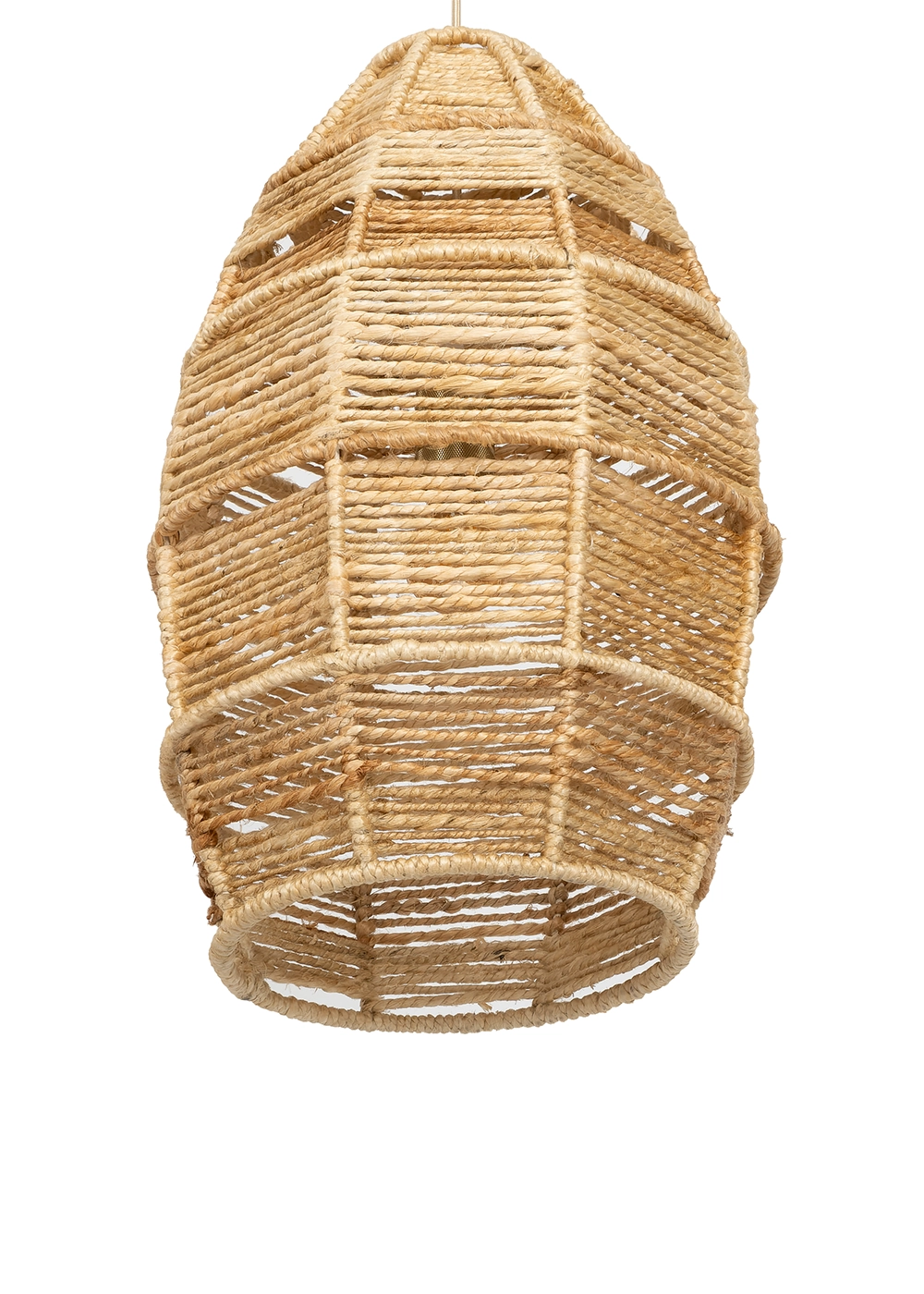 Tavan Aydınlatması Jüt Fildişi Naturel | 35 cm x 35 cm x 55 cm