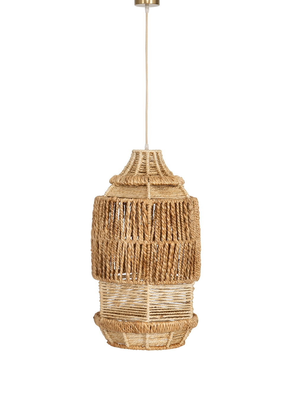 Tavan Aydınlatması Jüt Fildişi Naturel | 33 cm x 33 cm x 59 cm