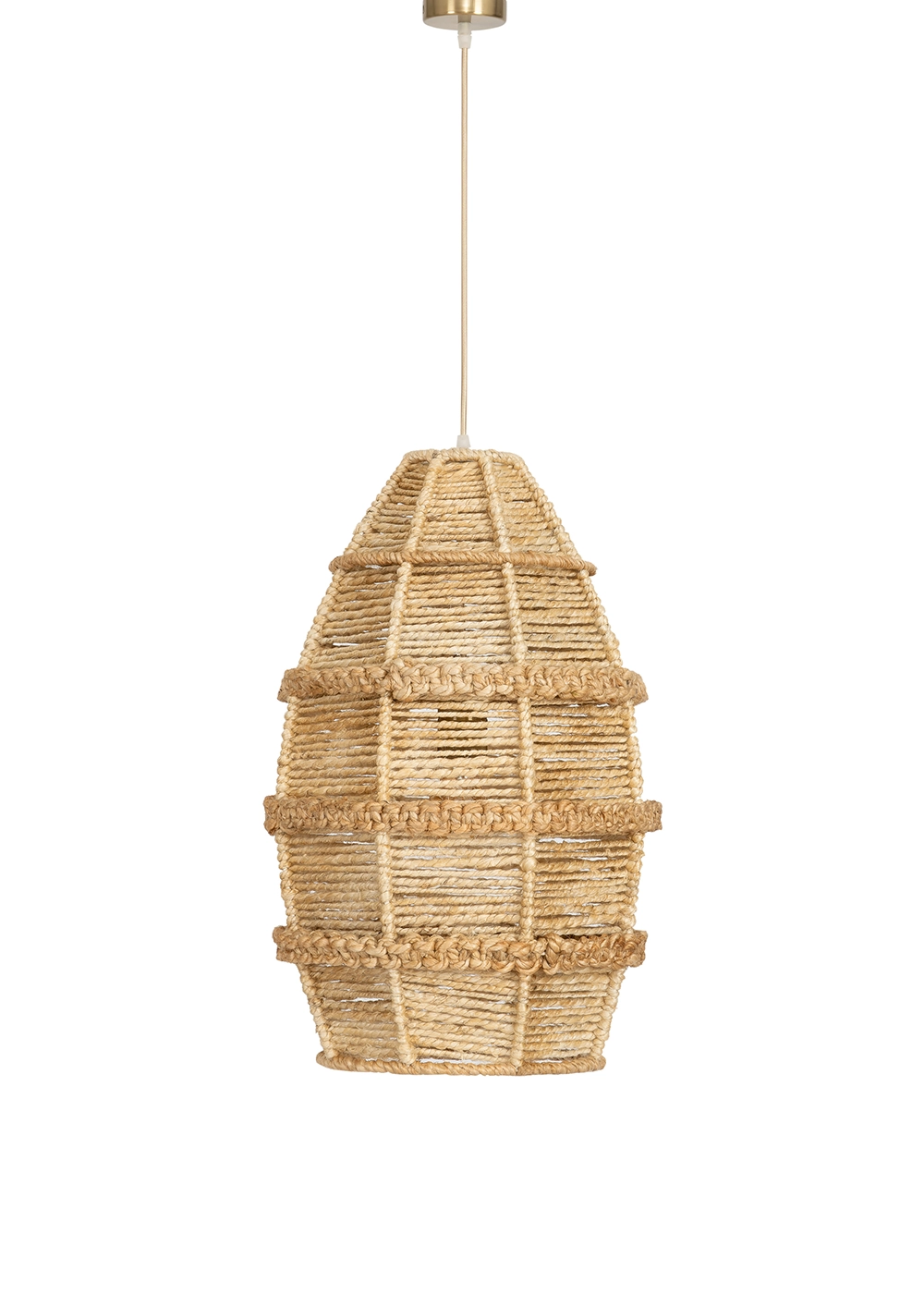 Tavan Aydınlatması Jüt Fildişi Naturel | 38 cm x 38 cm x 57 cm
