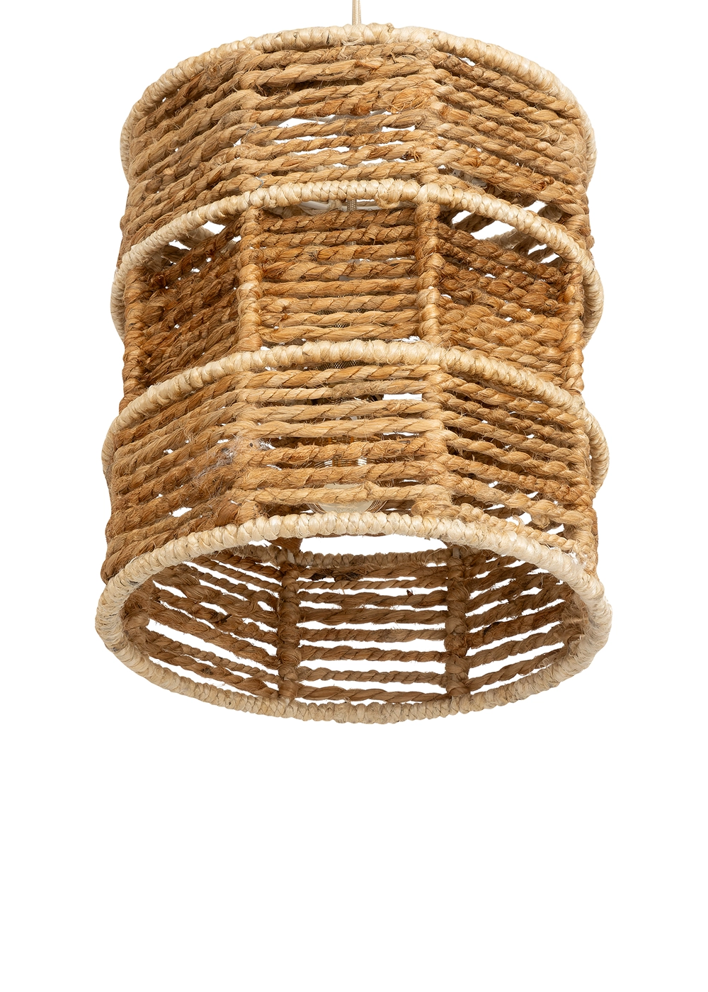 Tavan Aydınlatması Jüt Naturel Fildişi | 28 cm x 28 cm x 33 cm
