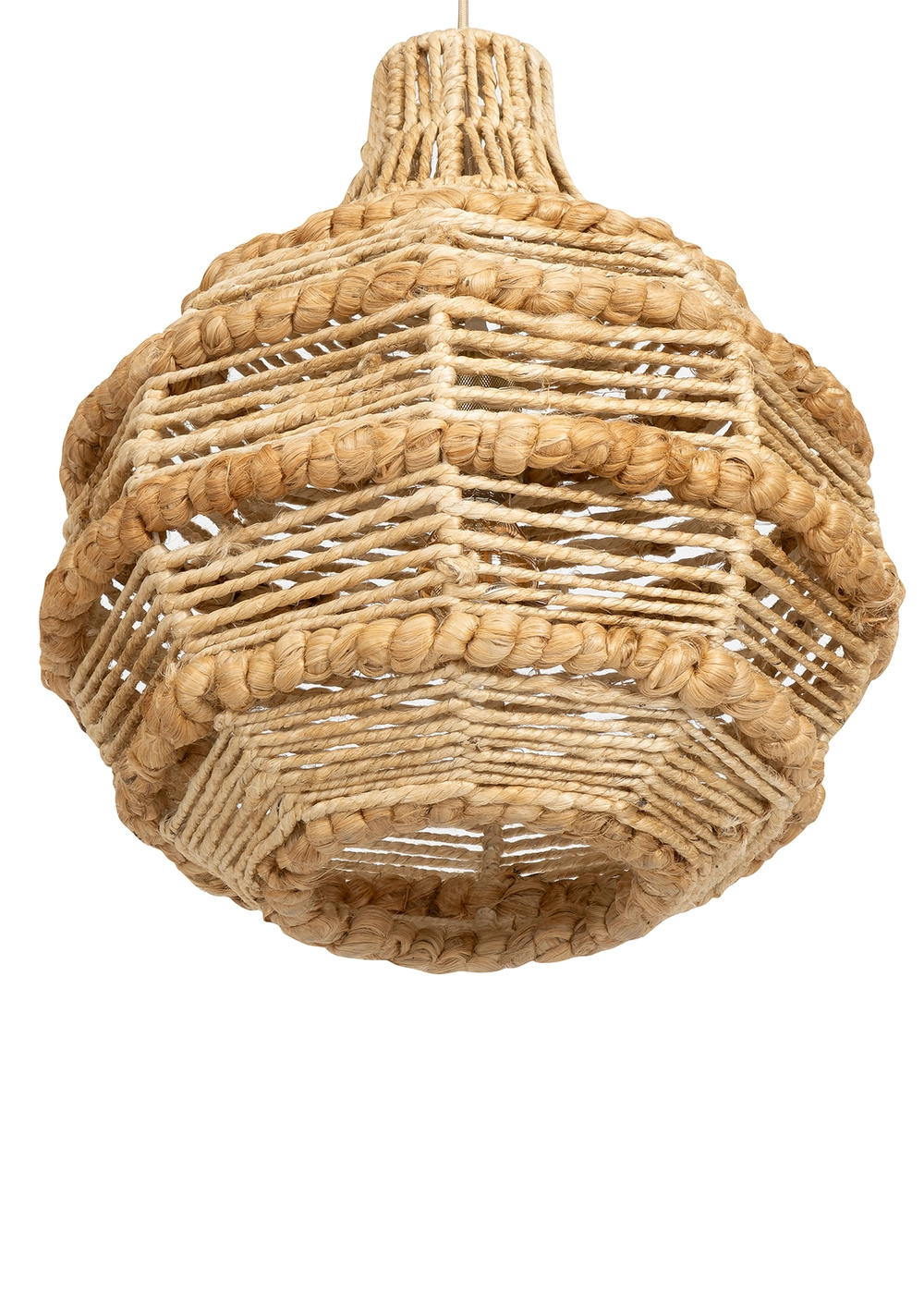 Tavan Aydınlatması Jüt Fildişi Naturel | 43 cm x 43 cm x 41 cm