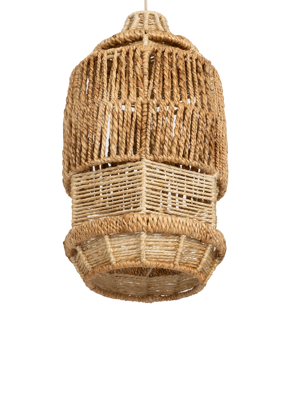 Tavan Aydınlatması Jüt Fildişi Naturel | 33 cm x 33 cm x 59 cm