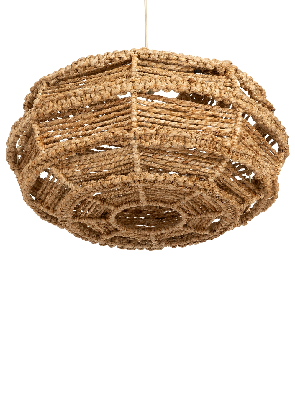 Tavan Aydınlatması Jüt Naturel | 60 cm x 60 cm x 30cm