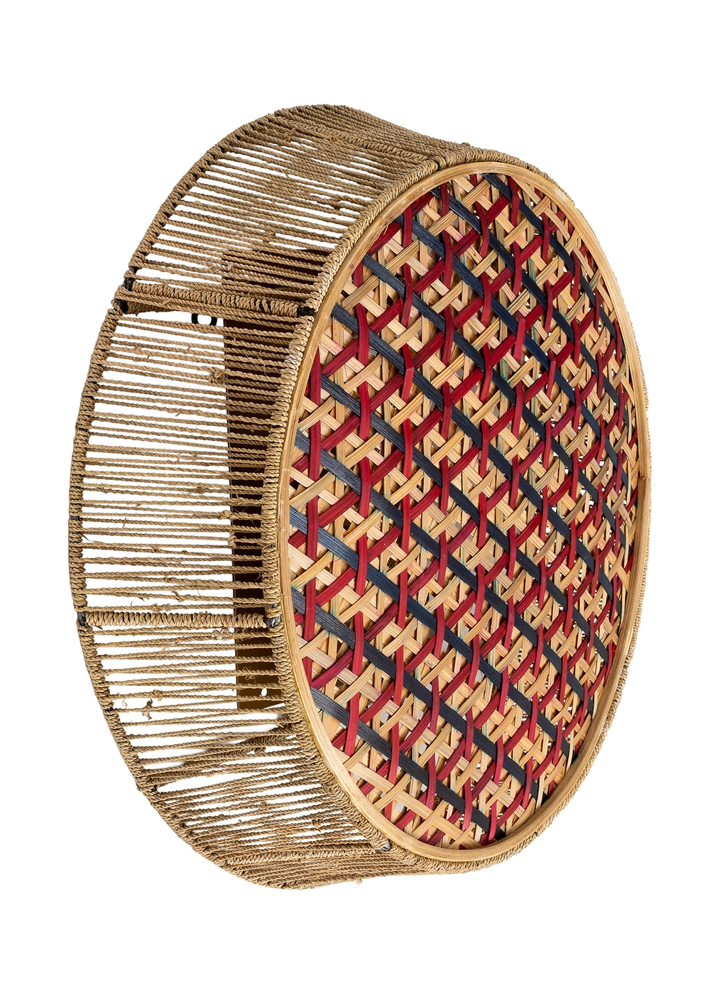 Rattan Desenli Yuvarlak Aplik