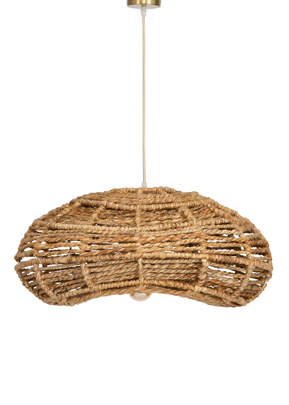 Tavan Aydınlatması Jüt Naturel Fildişi | 60 cm x 45 cm x 26 cm
