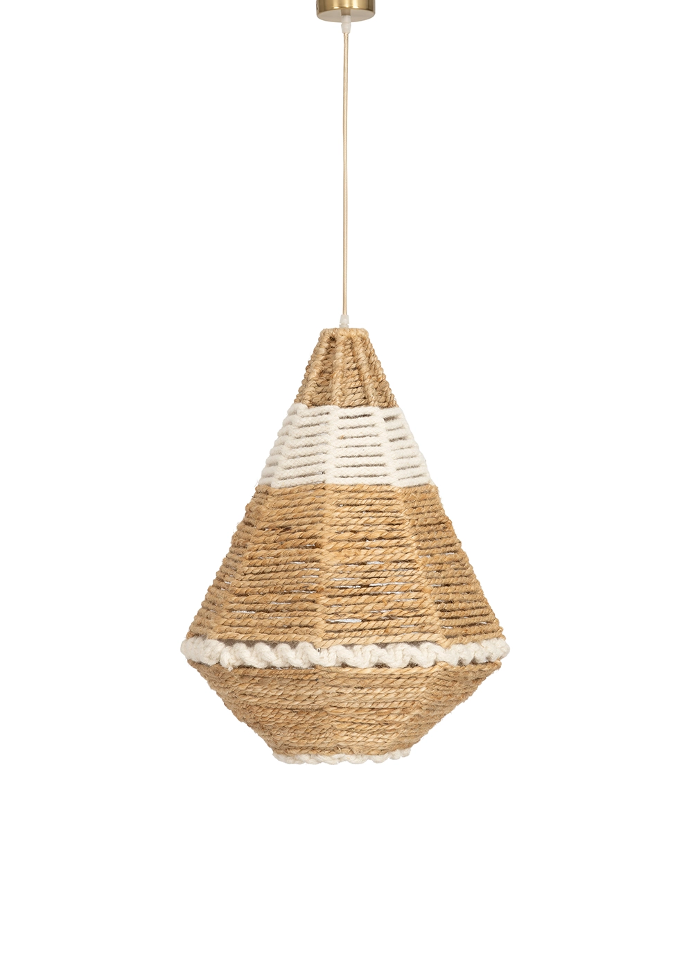 Tavan Aydınlatması Jüt Naturel Fildişi | 40 cm x 40 cm x 55 cm
