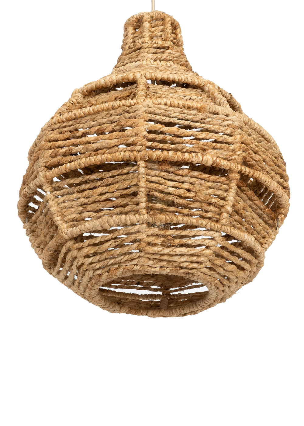 Tavan Aydınlatması Jüt Naturel | 40 cm x 40 cm x 50 cm