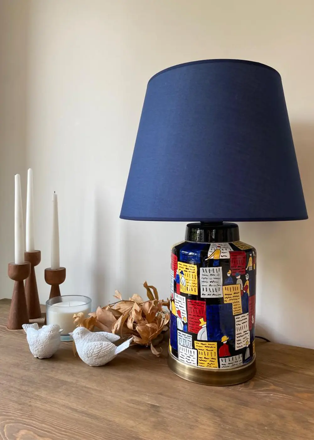 Graffiti Abajur | El Yapımı Seramik Lamba