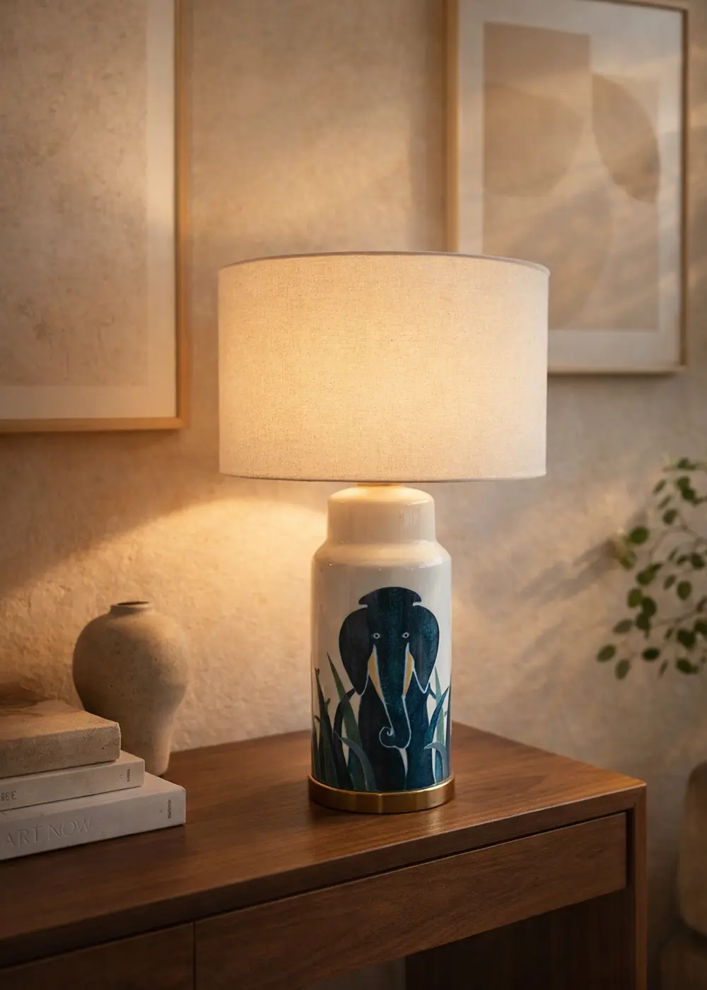 Elephant Abajur | El Yapımı Seramik Tasarım Lamba