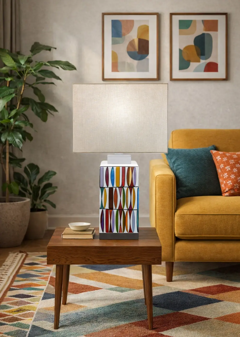 Retro Abajur | El Boyama Seramik