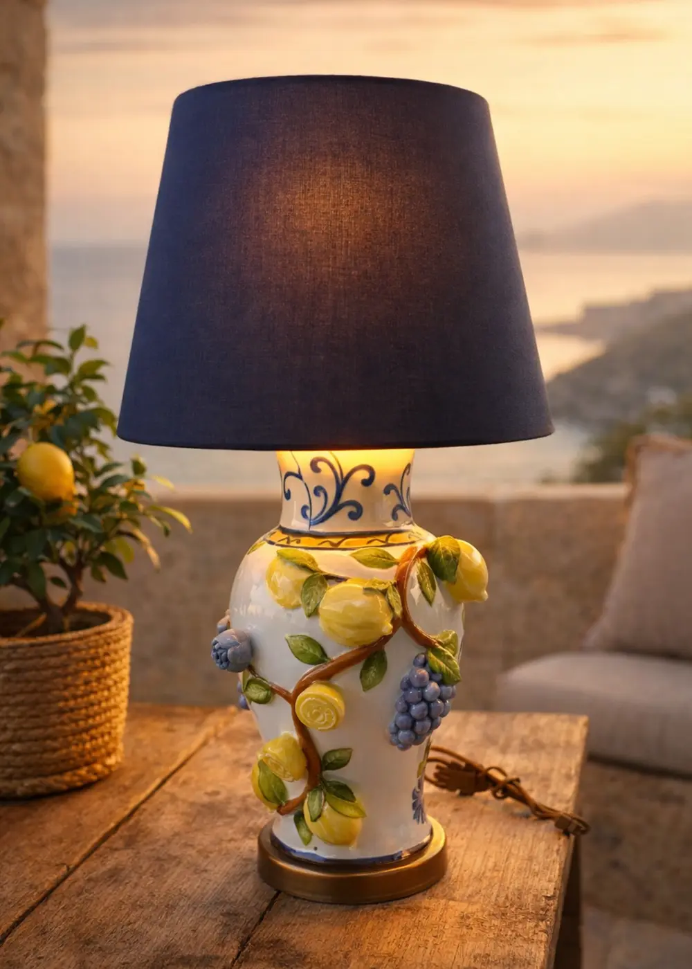 Positano Abajur | El Yapımı Seramik