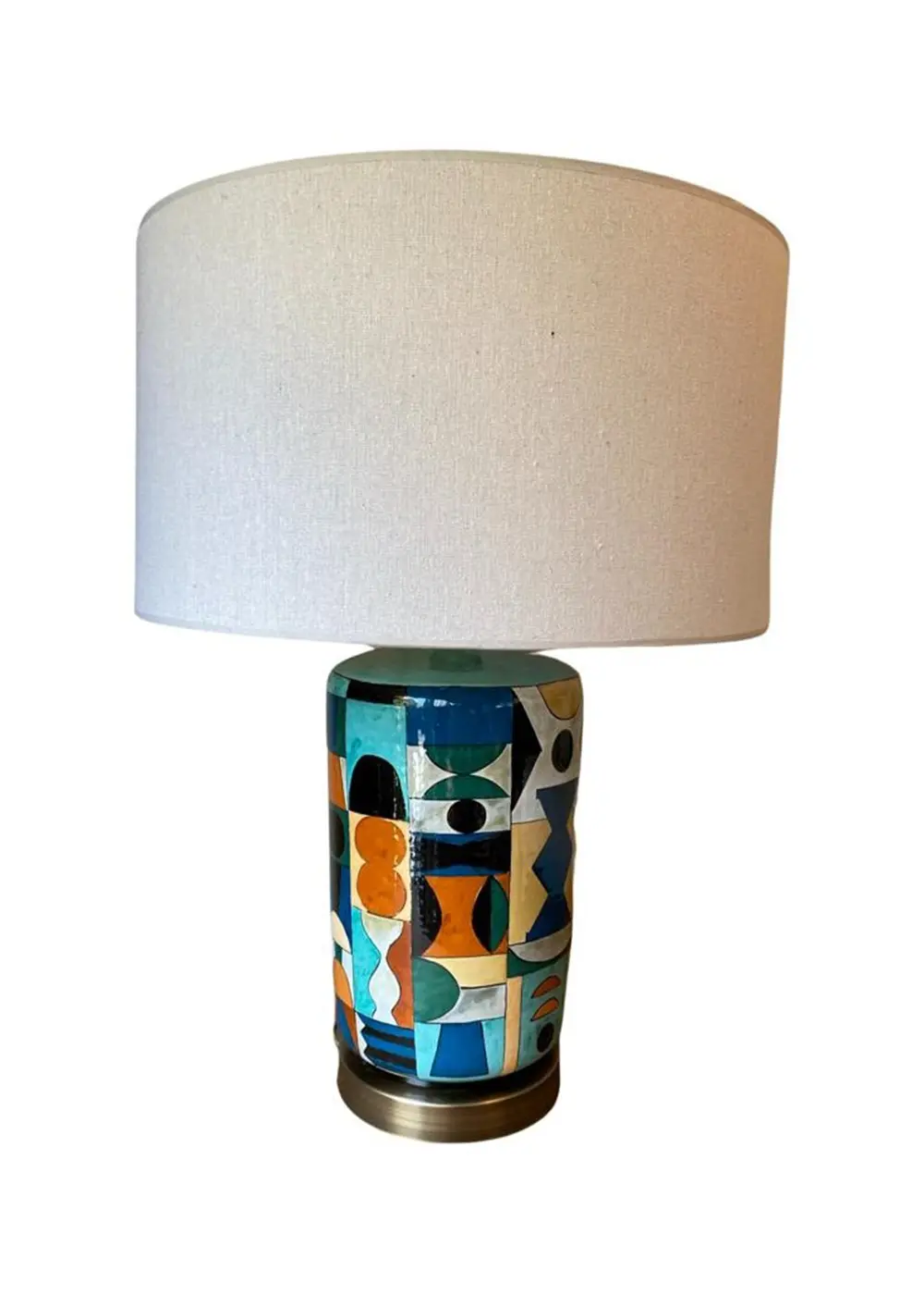 Auguste Abajur – Mavi | El Yapımı Seramik Tasarım Lamba