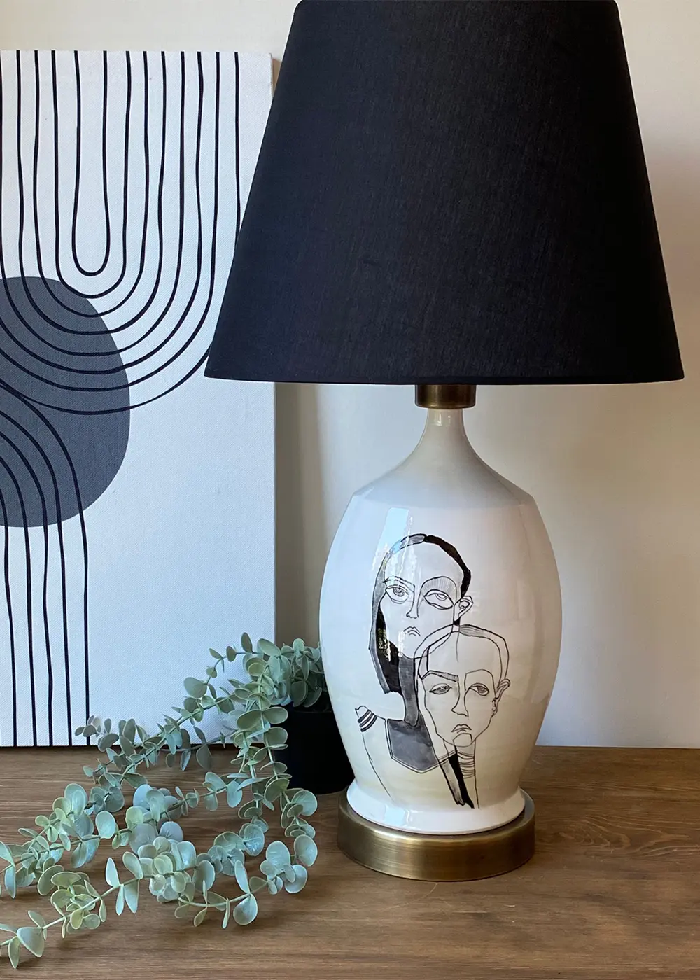 Faces Abajur – El Yapımı Seramik