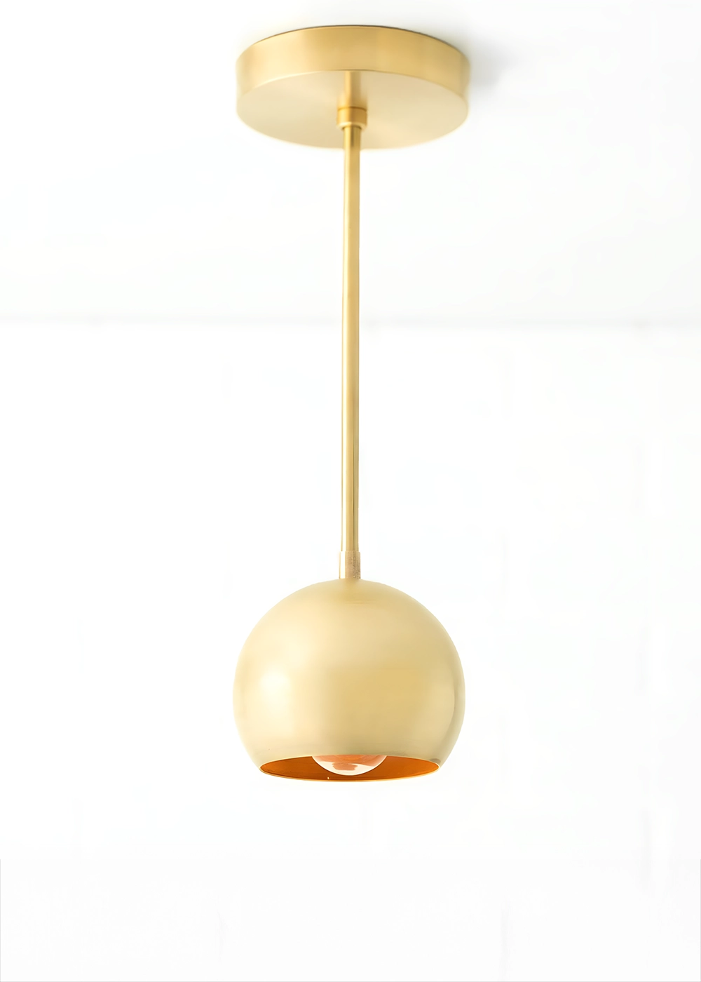 Mid Century Pirinç Tavan Lambası