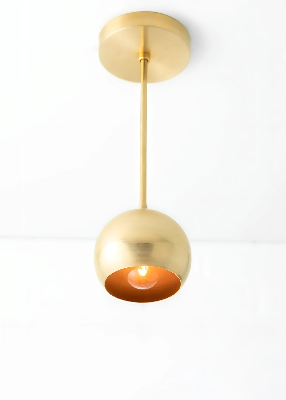 Mid Century Pirinç Tavan Lambası