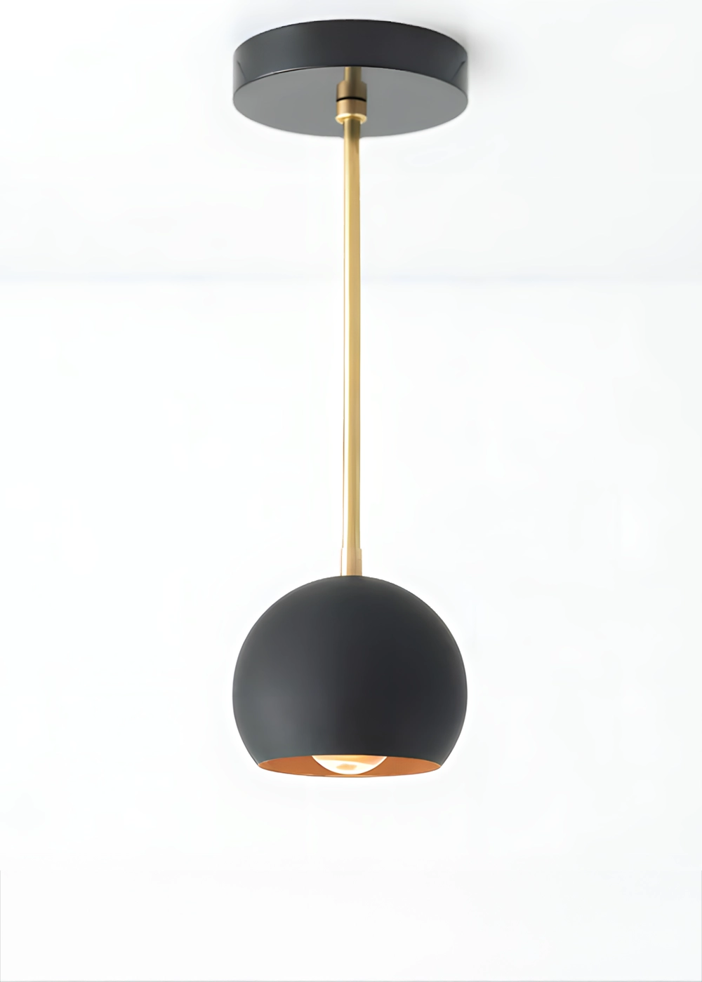 Mid Century Siyah Tavan Lambası