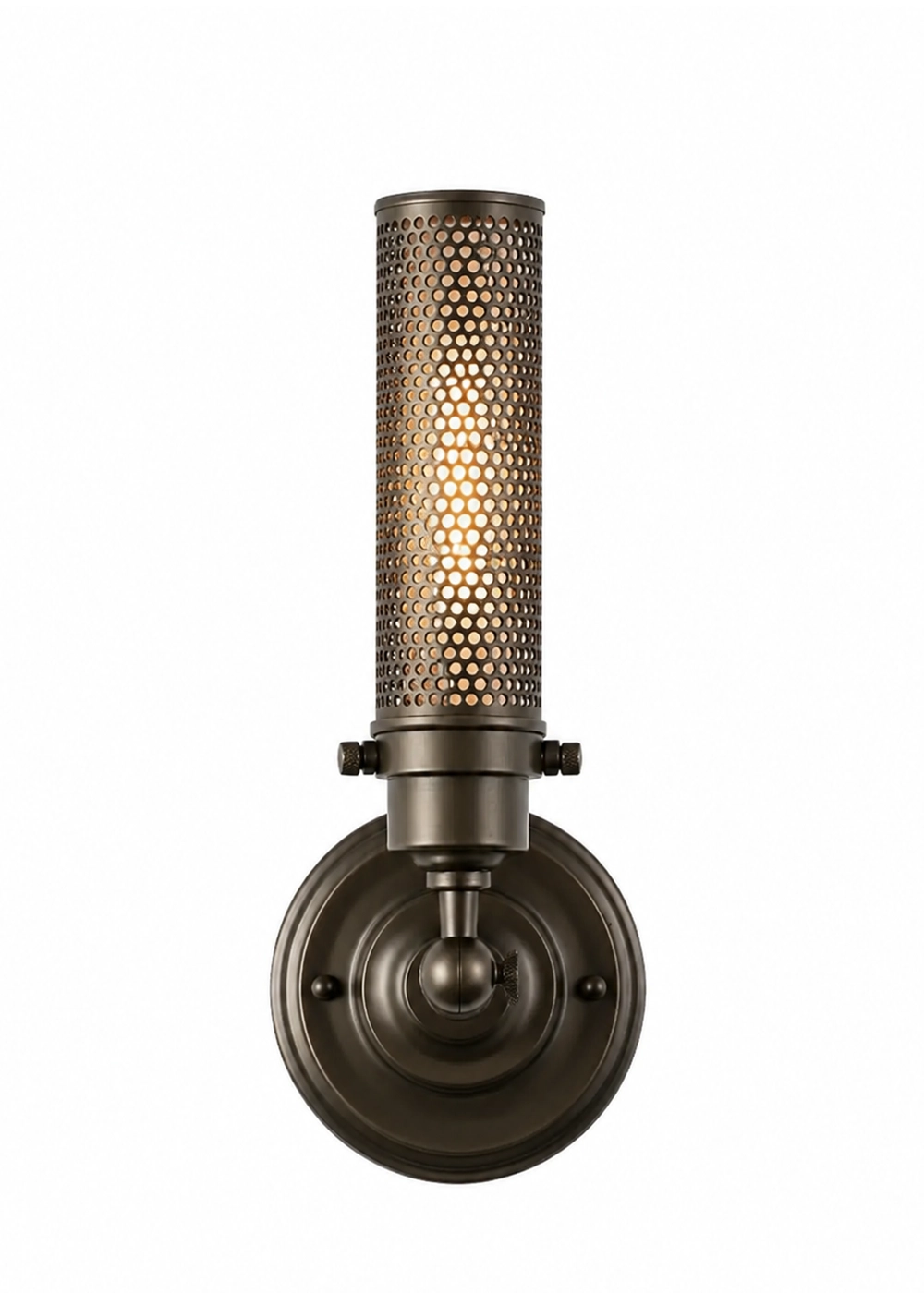 Mesh Torch Duvar Apliği | Perfore Silindir Metal Endüstriyel Aydınlatma