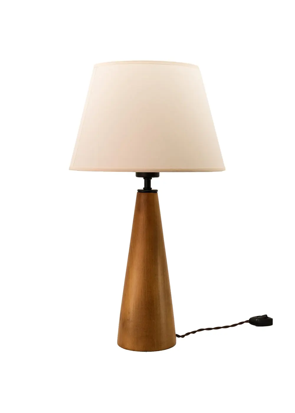 Mill Ahşap Abajur – Beyaz Başlık