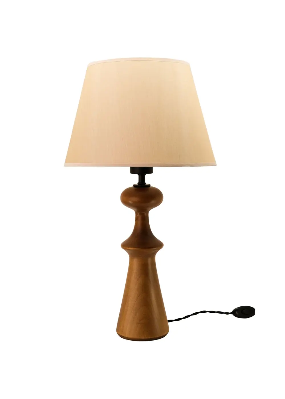 Dimness Ahşap Abajur – Beyaz Başlık