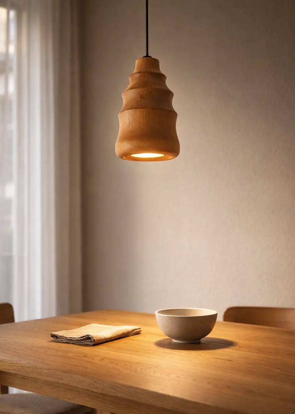 Wave Ahşap Sarkıt Aydınlatma