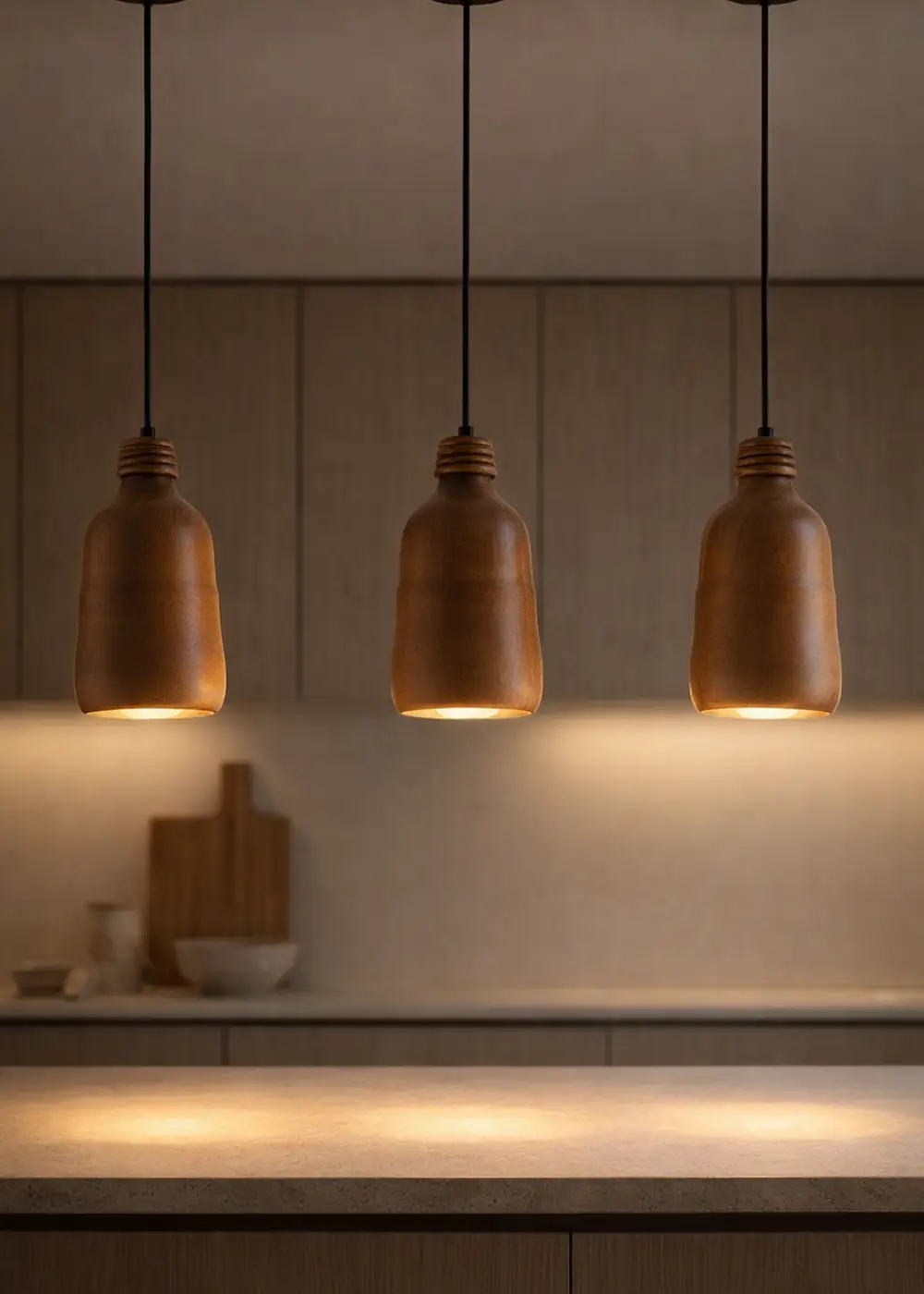 Mare Ahşap Sarkıt Aydınlatma