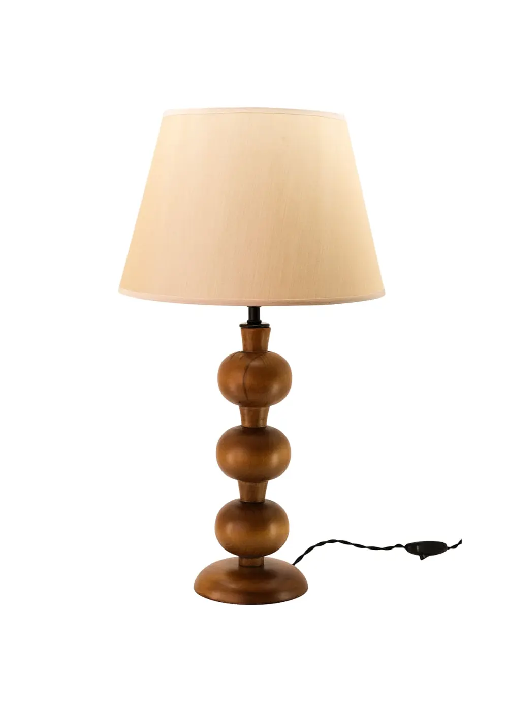 Node Ahşap Abajur – Beyaz Başlık