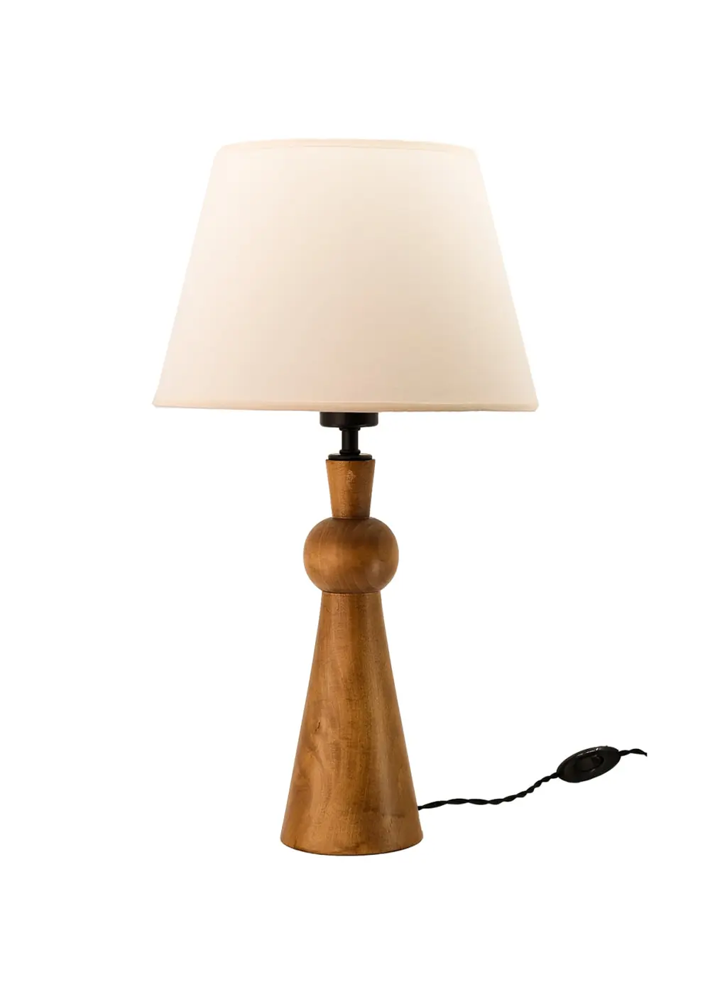 Otto Ahşap Abajur – Beyaz Başlık