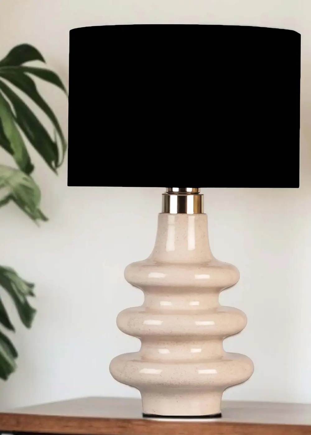 Sydney Vanilia Seramik Abajur – Siyah Başlık